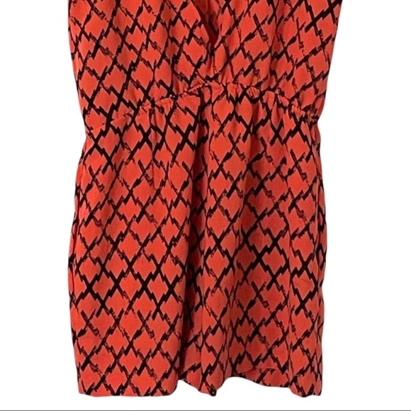 🌺 Urban Outfitters Silence + Noise Crisscross Plunge Boho Orange Romper XS - Picture 5 of 10